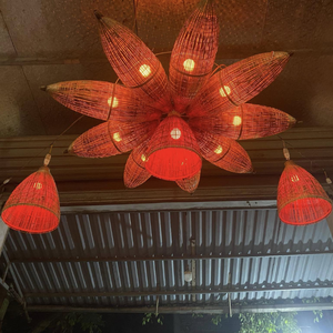 Lanterne Ronde en Bambou | Lampe Suspendue Décorative Eco Naturelle - Product Image 1