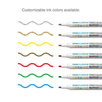 SIMBALION – Marqueurs d'art à séchage rapide en céramique de haute qualité 1,0 mm, lot de 6 couleurs, encre pigmentée à base d'eau, pointe en fibre, emballage en boîte