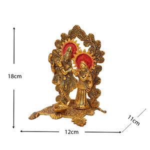 รูปปั้นพระราชาธิบดีรัฐา ชุบทอง งานเชื่อมโลหะ เครื่องใช้บนโต๊ะอาหาร ของตกแต่งบ้านสไตล์เรียบง่ายทันสมัยแบบราชสถาน เหมาะสำหรับเป็นของขวัญ - Product Image 5