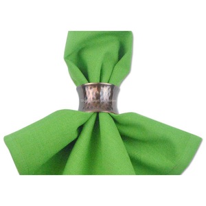 Travail martelé anneaux de serviette en métal doré porte-serviettes ronds de luxe décoration de dîner spécial de fête de mariage de table - Product Image 3