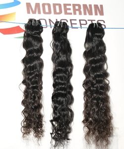Vente en gros d'extensions de cheveux de temple indien vierge 100% perruques vietnamiennes naturelles noires brutes Styles de boucles de vague de corps droites incluses - Product Image 4