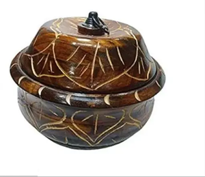 กล่องชาปาตีไม้ กล่องเก็บอาหารสแตนเลสสลักลาย กล่องเก็บตอร์ติญ่าแบบคลาสสิกสำหรับเก็บชาปาตีให้ร้อน - Product Image 6