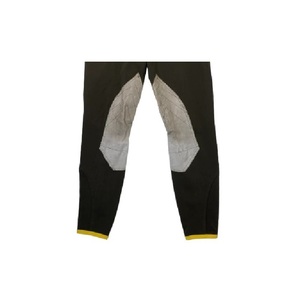 Pantalones de Montar a Caballo Unisex de Primera Calidad, Color Verde Oliva, con Logotipo Personalizado, de Algodón y Silicona, con Parche Blanco, Tejido Elástico, para Ecuestres - Product Image 3