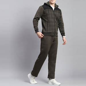 Chándal de invierno ecológico para hombre Ropa de exterior con capucha de manga larga con estampado cálido Marca de bajo precio Patrón sólido - Product Image 2