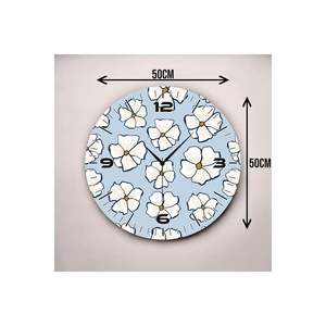 Reloj de pared de mesa silencioso de 50cm con patrón de margaritas y regalo de impresión de Color temático de flores para decoración del hogar - Product Image 2
