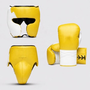 Premium Quality Custom Made <b>Training</b> Boxing Set Customized 100% Genuine Leather Gloves <b>Head</b> Guard Groin Guard Lightweight Gloves - Product Image 2
