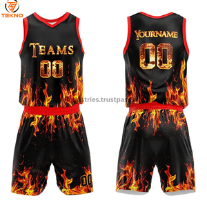 Ensembles de maillots et shorts de basket-ball à impression par sublimation uniforme de basket-ball de qualité supérieure pour l'équipe à vendre avec service OEM - Product Image 1