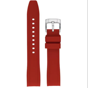 JD371 High Quality Breathable Elastic Red Silicone Smartwatch Band Sports Soft Light Water-Resistant Unisex 18-24mm Stainless - Product Image 1
