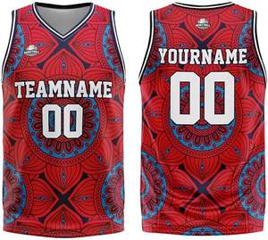 Chemise athlétique personnalisable Maillot de basket-ball réversible de haute qualité pour hommes femmes jeunes nom numéro imprimé maille sans manches - Product Image 2