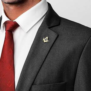 Broche Masónico, Pin de Solapa Masónico y Gemelos, Material Latón, Tipo de Metal Latón, Tipo de Cierre Mariposa, Tipo de Gema Sin Piedras Preciosas - Product Image 5