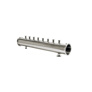 Colector de Acero Inoxidable 316L Inox Italia Personalizable con Triple Abrazadera, Pulido a Espejo por Dentro y por Fuera, Modelo 7256 - Product Image 1