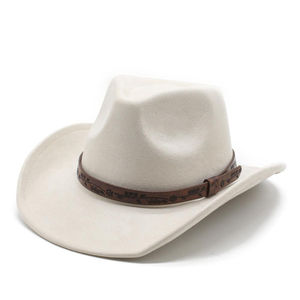 Elegante Sombrero Vaquero Occidental de Cuero - Moda Country Moderna para Fiestas de Invierno y Viajes al Aire Libre, Unisex, Colores Personalizables - Product Image 2