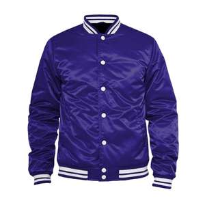 Fabricado en fábrica de poliéster satinado para hombre, haga su propio diseño, chaquetas de alta calidad, chaquetas de satén de talla grande - Product Image 4