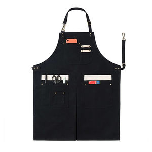 Delantal impermeable a prueba de aceite de lona de algodón logotipo personalizado diseño de impresión completa con bolsillo cocinas domésticas - Product Image 3