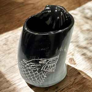 Chope à Bière Médiévale Authentique de 24oz Divit Véritable Viking Tasse à Corne à Boire Classique Jarl de Noël Tasse Polie/Stein - Product Image 1