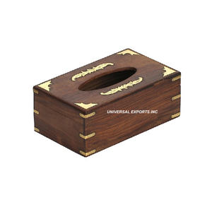 Boîte à mouchoirs fantaisie en bois de qualité supérieure faite à la main Designer vente en gros de luxe nouvelle vaisselle boîte à mouchoirs - Product Image 1