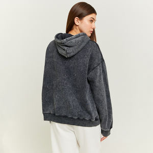 Sudaderas con capucha unisex lavadas con ácido OEM Ajuste personalizado Algodón 340 GSM Ajuste informal Moda urbana Proveedor de ropa de Bangladesh a granel - Product Image 2