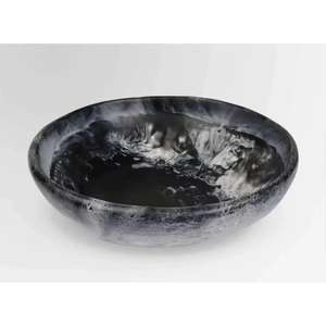 <b>Large</b> Handmade Black Marble Resin <b>Bowl</b> Unique Designs Best Price for <b>Salad</b> - Product Image 1