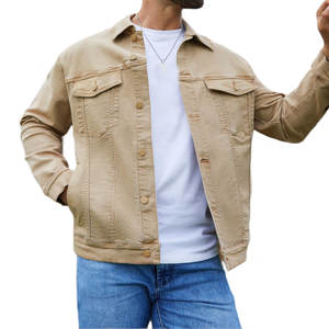 แจ็กเก็ตผ้าเดนิมสไตล์วินเทจสำหรับผู้ชายเสื้อแจ็กเก็ตยีนส์แนวสตรีทแบบกำหนดเอง - Product Image 3