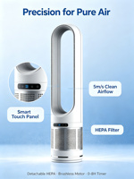 Yeyun Breathe Cleaner, Vivez mieux : Purificateur d'air HEPA de qualité médicale et ventilateur de refroidissement sans pales ultra-silencieux en un seul appareil