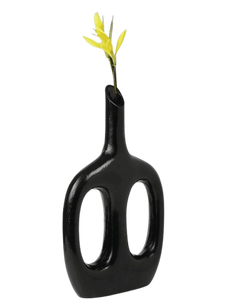 Otilia Glossy <b>Black</b> <b>Vase</b> - Product Image 1