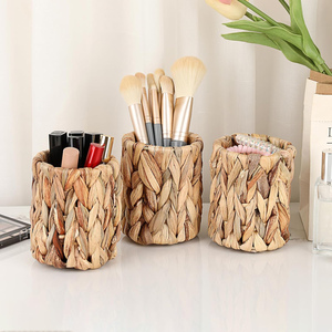 Water hyacinth <b>pencil</b> holder for home school office functional marketr pen cup stand containers - Product Image 1