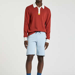 Nouveaux sweats à capuche pour hommes, sweat-shirt décontracté, mode polyvalente, patchwork, polo uni, 100% coton, col décontracté, manches longues, polos - Product Image 3