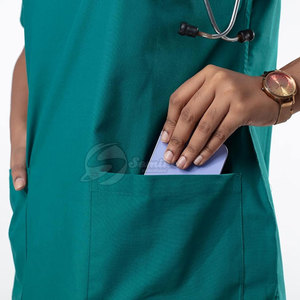 Tenue médicale de travail de style moderne, uniforme léger de couleur unie pour femme, uniforme de médecin - Product Image 6