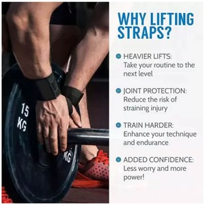 Poignets de sécurité de remise en forme Logo personnalisé Support de poignet réglable Bracelet d'haltérophilie Attelle avec boucle de pouce - Product Image 4