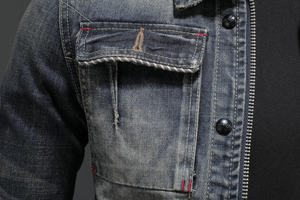 Veste de camionneur en denim durable pour hommes, tenue robuste et décontractée pour toutes les tailles, vêtements de sport grande taille - Product Image 4