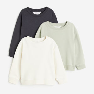 Sweat-shirt imprimé pour enfants en tissu éponge léger toutes saisons vêtements de sport fournisseur OEM sweats en coton de couleur unie - Product Image 4