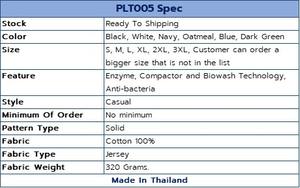 เสื้อโปโลป้องกันการเบ็คเทอเรียแบบพรีเมี่ยมแขนสั้น100% ผ้าฝ้ายเปล่าผ้าไม่พันสำลีคุณภาพสูง210 GMS ตามสั่ง - Product Image 5