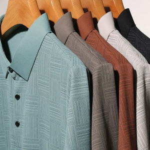 185 GSM Anti-Wrinkle New Printed Business Casual Shortsleeves Comfortable And Breathable <b>Polo</b> T-shirts For Men OEM Service - Product Image 6