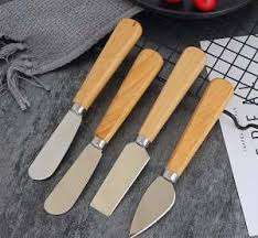 Couteau trancheur fromage en acier inoxydable de haute qualité pour Logo personnalisé manche en bois ensemble de fromage en acier inoxydable outil pour vente chaude - Product Image 6