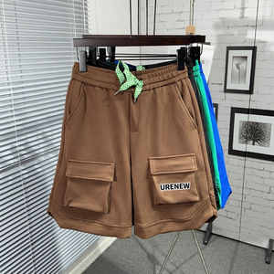 <b>Mens</b> Vintage Cotton Sweat <b>Shorts</b> Custom Logo High Street Style <b>Elastic</b> <b>Waist</b> 100 Percent Cotton Embroidered Basketball - Product Image 5