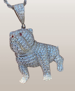 Colgante de Plata de Ley 925 BULLDOG Iced Out Hip Hop colgante personalizado ideal para mujeres joyería de moda - Product Image 2