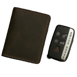 กระเป๋าสตางค์หนังทำด้วยมือสองพับสำหรับผู้ชาย CHW-0037ใส่บัตรแบบมินิมอลมือม้าแนววินเทจเรียกระชับ - Product Image 1