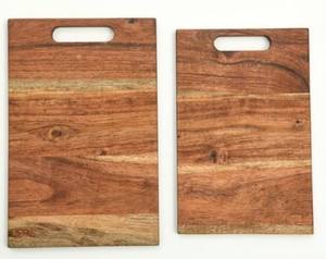 Ensemble de planche à découper deux pièces planche de charcuterie en bois bio bois hacher la viande fruits fromage planche de service - Product Image 1