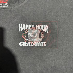 GGsport Custom 270 GSM Camiseta de algodón pesado Material grueso Impresión de alta calidad OEM/ODM Camiseta hecha a pedido - Product Image 4