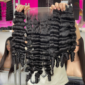 Ensemble de cheveux humains de bonne qualité, style le plus populaire, avec fermeture HD, 7X7, 22 pouces, faisceaux de cheveux humains bouclés - Product Image 6