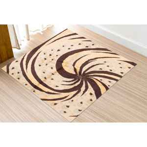 Tapis imprimé beige à motif persan pour la décoration de bureau et la maison turque, tapis en chenille - Product Image 2