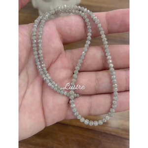 Perles de diamant facettées de qualité AAA+ - Perles de diamant blanc-gris - Diamants en vrac - Product Image 5