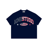 Camiseta Unisex Oversize de Corte Cuadrado, Transpirable, con Bordado y Estampado, Tela Waffle, Corte Corto, Tallas Grandes, para Adolescentes, ODM OEM