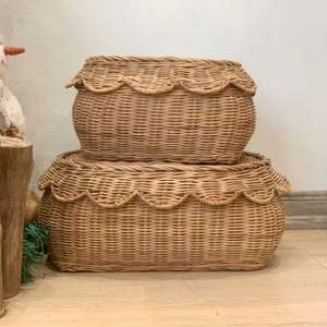 Panier en rotin décoratif fait à la main en gros stockage léger durable écologique parfait pour les hôtels et les centres de villégiature - Product Image 2