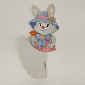 Décorations de fête en papier de soie lapin 9 pouces, imprimées offset, pour Pâques, usage intérieur, CE-5503 Taïwan, 1 pièce, PE - Product Image 3