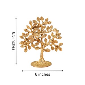 Sculpture de table décorative symbolique de pièce maîtresse de conception d'arbre de luxe pour la pièce d'accent d'affichage de cadeau de bureau d'intérieur de maison plaquée or - Product Image 4