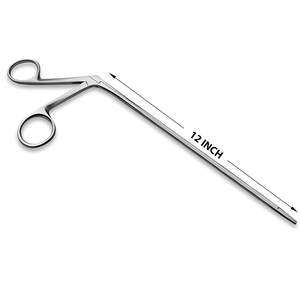 Pinces à oreilles en acier réutilisables de 12 pouces pour la chirurgie vétérinaire, conception de mâchoire incurvée, poignée antidérapante, pointe fine - Product Image 2