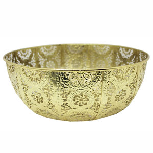 Nouveau design bol rond en fer couleur nickel lot de 2 bols de service de vaisselle de grande taille faits à la main personnalisés en vrac - Product Image 2