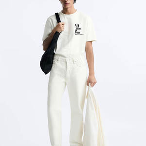 Camiseta OEM para hombre 100% algodón liso de gran tamaño Camiseta larga pesada con logotipo de pantalla 3D personalizado patrón sólido - Product Image 1