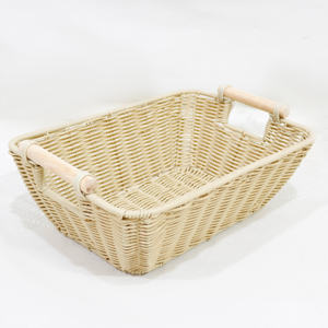 Plateau en poly rotin de haute qualité, design coloré, multifonctionnel, durable, moderne, salon, boissons, salle de bain, directement de l'usine - Product Image 5